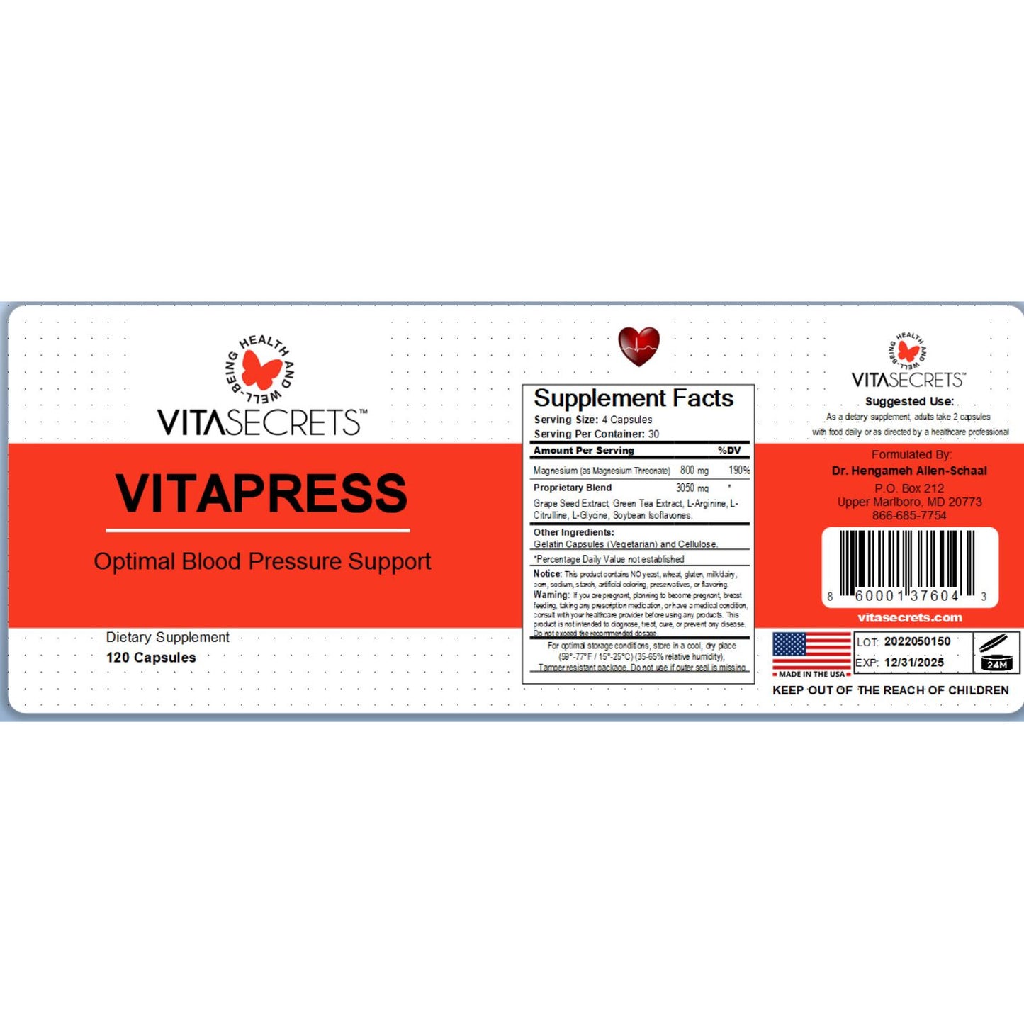 Vitapress (Optimal Blood Pressure Support)